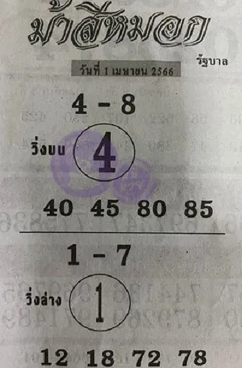 ม้าสีหมอก 1/4/66
